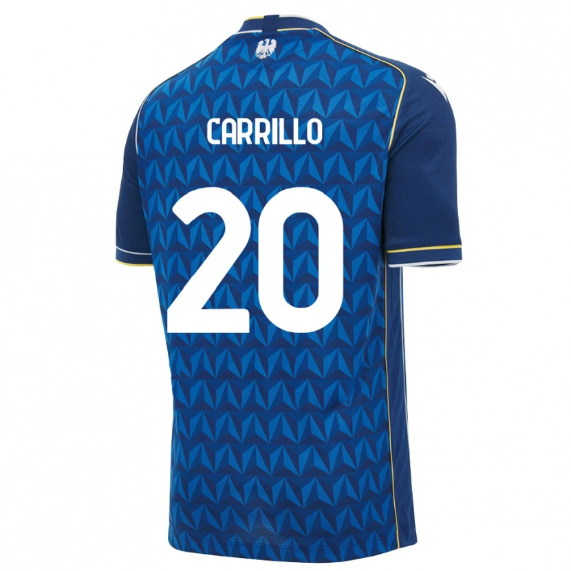 Danxen Mænd Pietro Carrillo #20 Kongelig Blå Hvid Blå Udebane Spillertrøjer 2026/27 Trøje T-Shirt