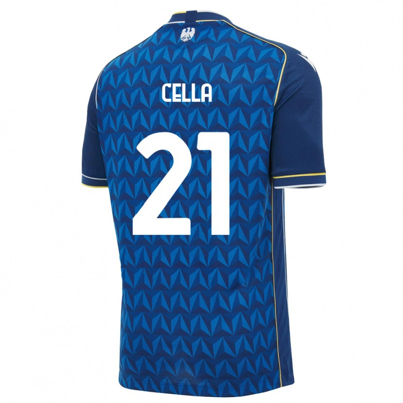 Danxen Mænd Leonardo Cella #21 Kongelig Blå Hvid Blå Udebane Spillertrøjer 2026/27 Trøje T-Shirt