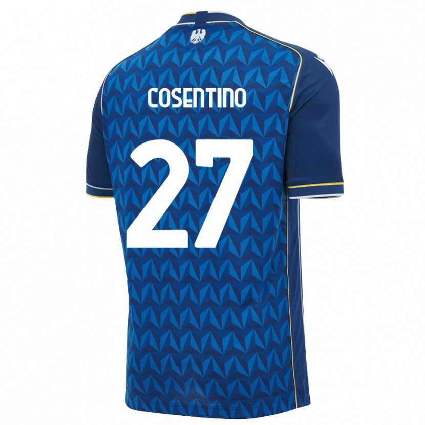 Danxen Mænd Sergio Cosentino #27 Kongelig Blå Hvid Blå Udebane Spillertrøjer 2026/27 Trøje T-Shirt