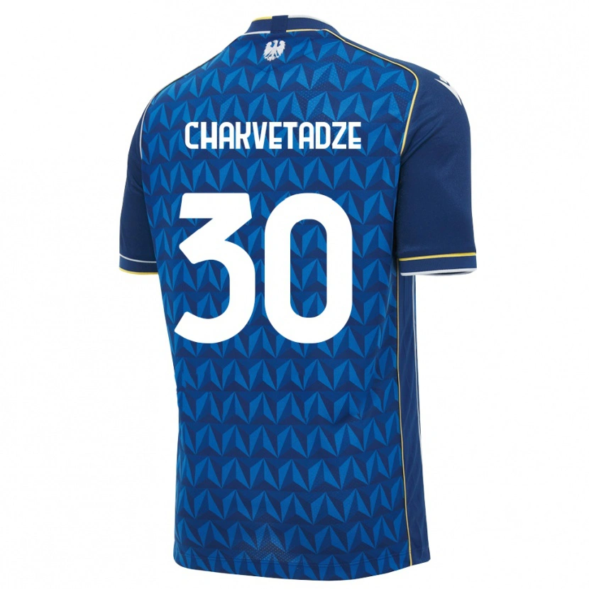 Danxen Mænd Giorgi Chakvetadze #30 Kongelig Blå Hvid Blå Udebane Spillertrøjer 2026/27 Trøje T-Shirt