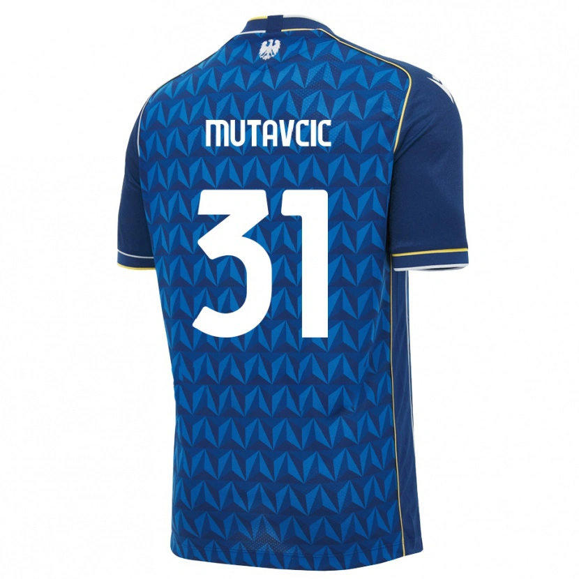 Danxen Mænd Jan Mutavcic #31 Kongelig Blå Hvid Blå Udebane Spillertrøjer 2026/27 Trøje T-Shirt