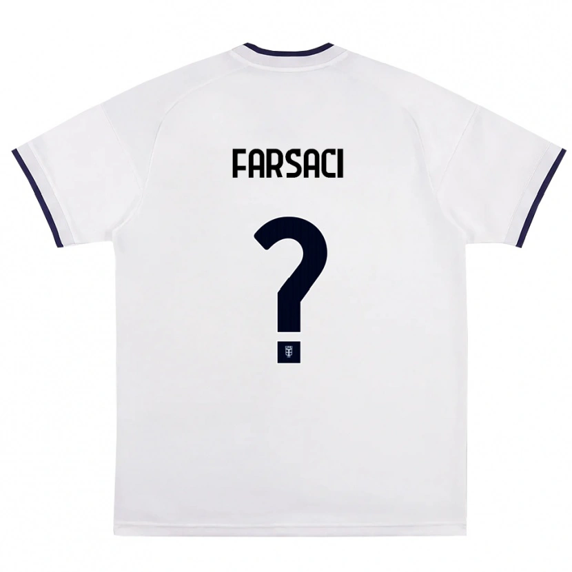 Danxen Mænd Gabriele Farsaci #0 Hvid Rød Kongelig Blå Udebane Spillertrøjer 2026/27 Trøje T-Shirt