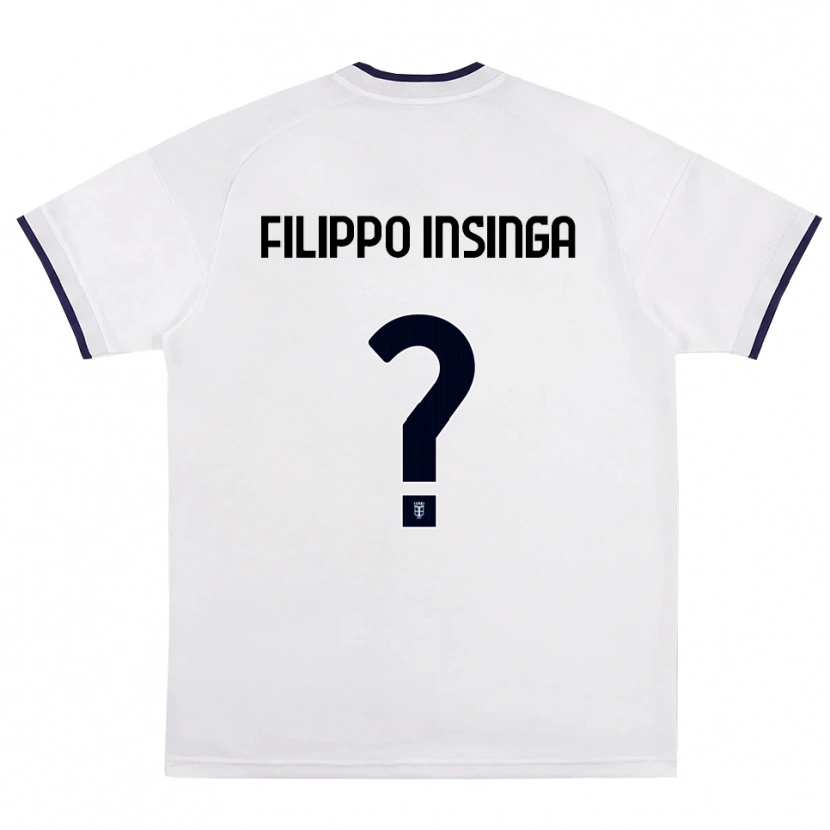 Danxen Mænd Samuele Filippo Insinga #0 Hvid Rød Kongelig Blå Udebane Spillertrøjer 2026/27 Trøje T-Shirt
