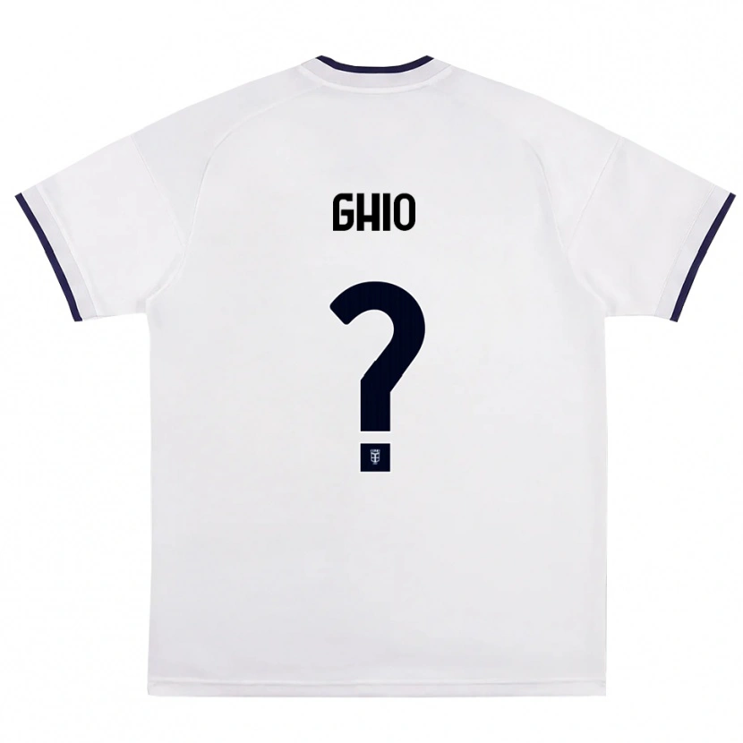 Danxen Mænd Mattia Ghio #0 Hvid Rød Kongelig Blå Udebane Spillertrøjer 2026/27 Trøje T-Shirt