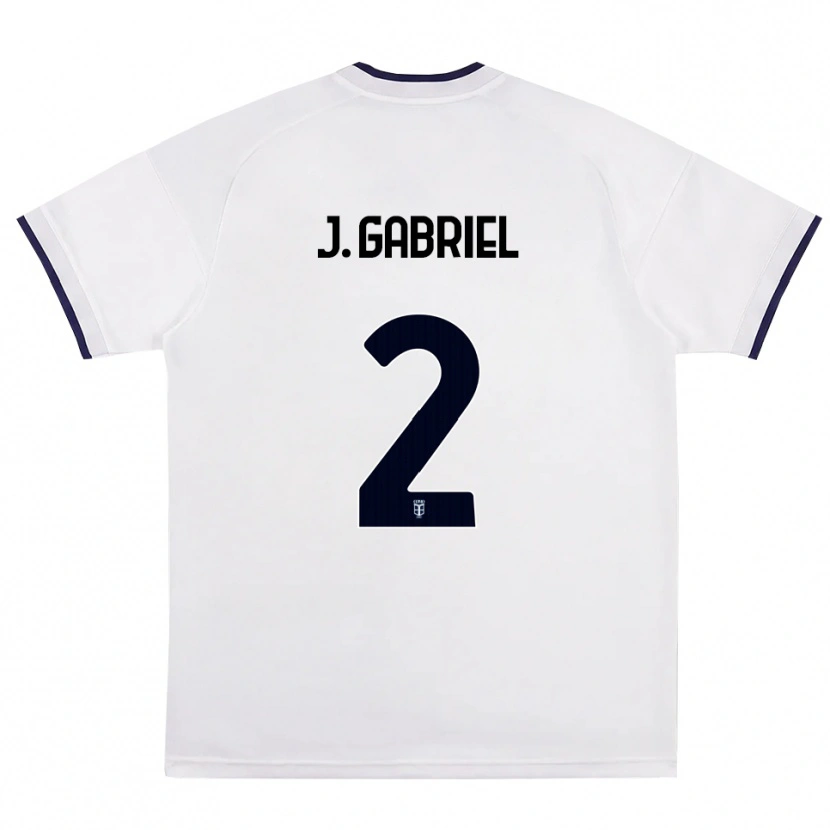 Danxen Mænd João Gabriel #2 Hvid Rød Kongelig Blå Udebane Spillertrøjer 2026/27 Trøje T-Shirt