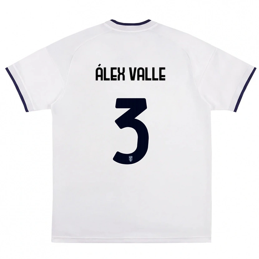 Danxen Mænd Álex Valle #3 Hvid Rød Kongelig Blå Udebane Spillertrøjer 2026/27 Trøje T-Shirt