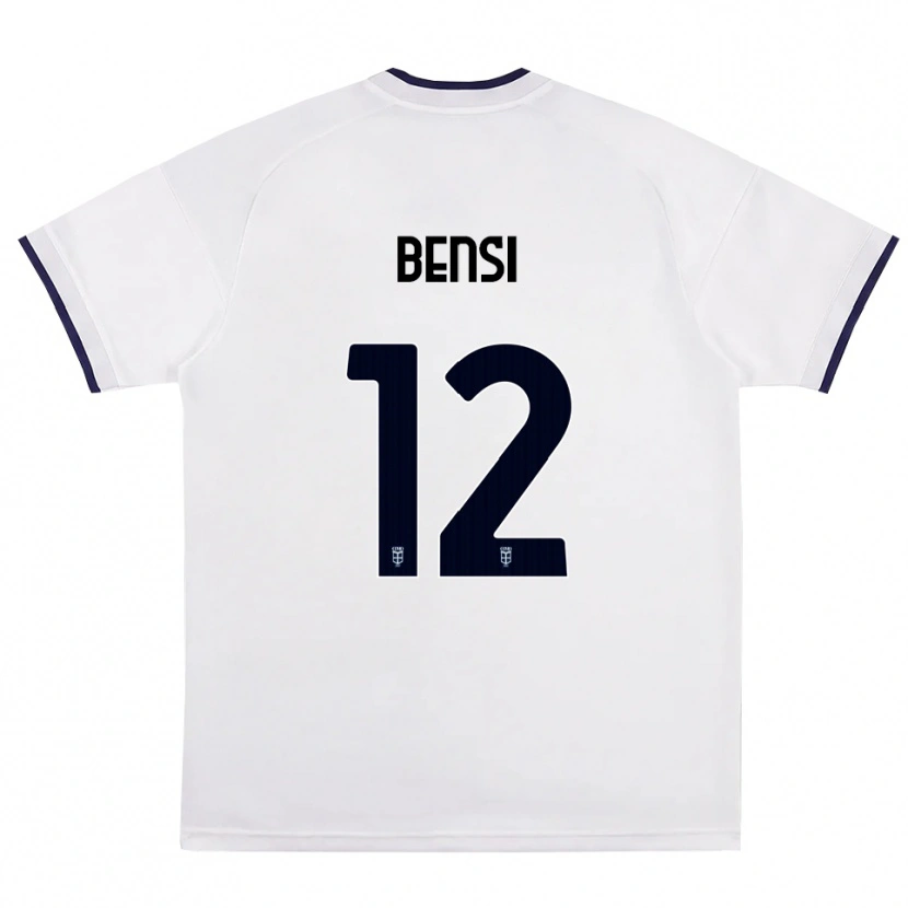 Danxen Mænd Nicolò Bensi #12 Hvid Rød Kongelig Blå Udebane Spillertrøjer 2026/27 Trøje T-Shirt