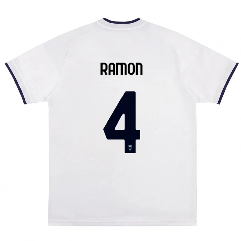 Danxen Mænd Jacobo Ramón #4 Hvid Rød Kongelig Blå Udebane Spillertrøjer 2026/27 Trøje T-Shirt