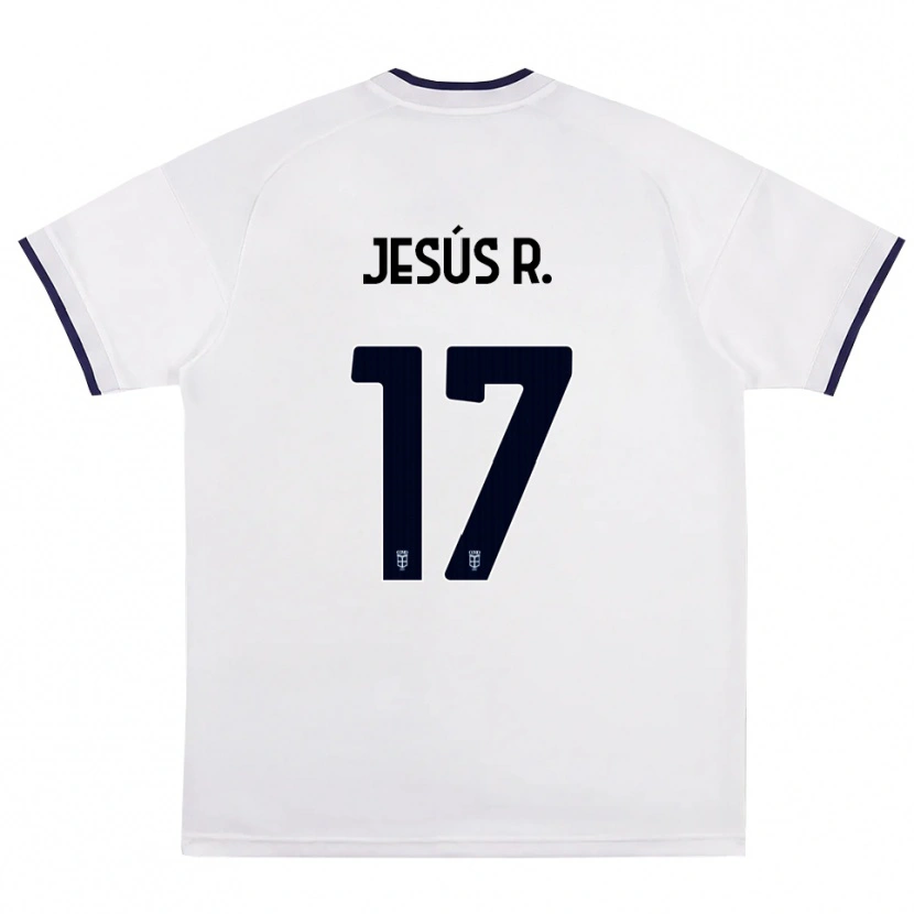 Danxen Mænd Jesús Rodríguez #17 Hvid Rød Kongelig Blå Udebane Spillertrøjer 2026/27 Trøje T-Shirt