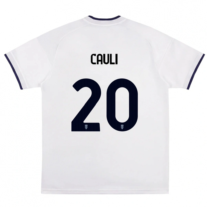 Danxen Mænd Achille Cauli #20 Hvid Rød Kongelig Blå Udebane Spillertrøjer 2026/27 Trøje T-Shirt
