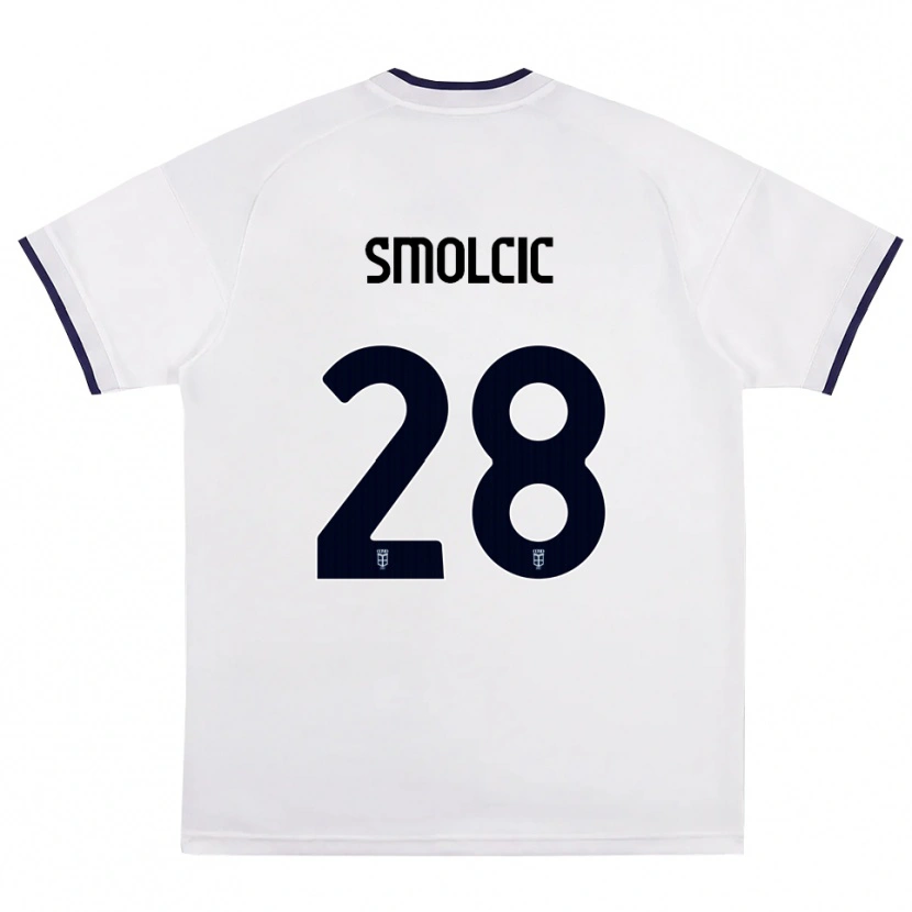 Danxen Mænd Ivan Smolcic #28 Hvid Rød Kongelig Blå Udebane Spillertrøjer 2026/27 Trøje T-Shirt