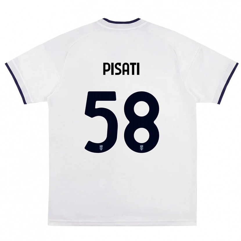 Danxen Mænd Samuele Pisati #58 Hvid Rød Kongelig Blå Udebane Spillertrøjer 2026/27 Trøje T-Shirt