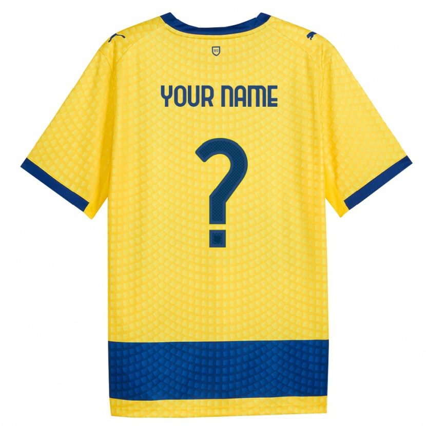 Danxen Mænd Dit Navn #0 Gul Blå Sort Udebane Spillertrøjer 2026/27 Trøje T-Shirt