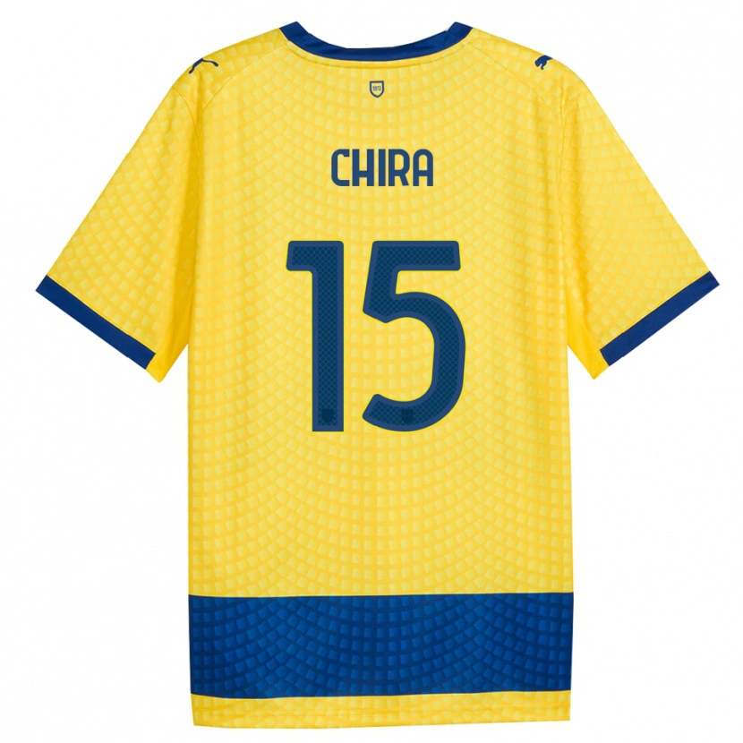 Danxen Mænd Alessandro Chira #15 Gul Blå Sort Udebane Spillertrøjer 2026/27 Trøje T-Shirt