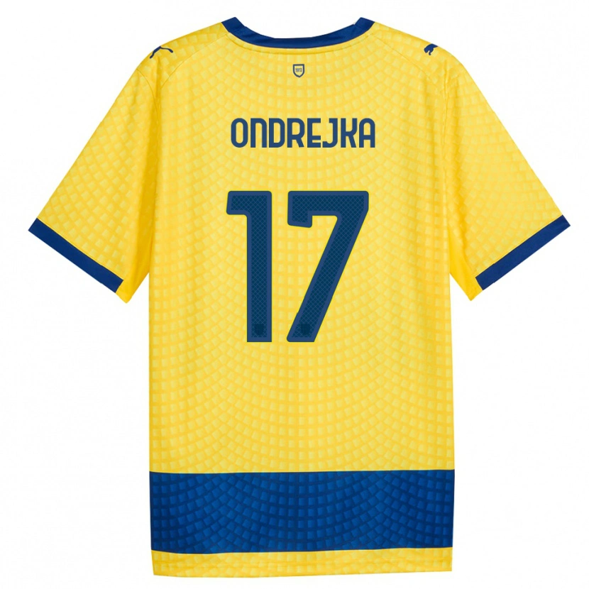 Danxen Mænd Jacob Ondrejka #17 Gul Blå Sort Udebane Spillertrøjer 2026/27 Trøje T-Shirt