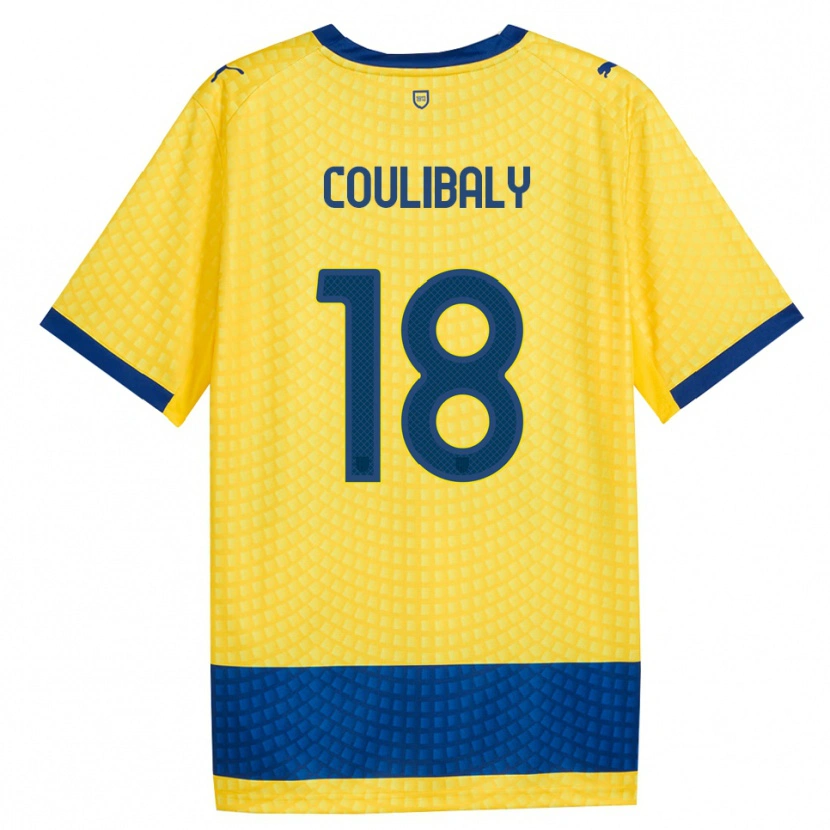 Danxen Mænd Aboubacar-Sama Coulibaly #18 Gul Blå Sort Udebane Spillertrøjer 2026/27 Trøje T-Shirt