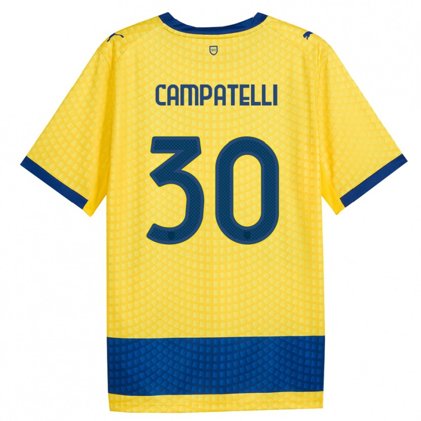 Danxen Mænd Marco Campatelli #30 Gul Blå Sort Udebane Spillertrøjer 2026/27 Trøje T-Shirt