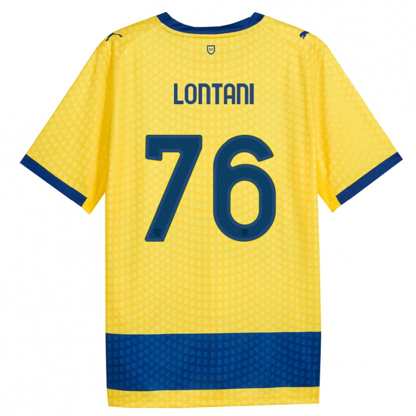Danxen Mænd Simone Lontani #76 Gul Blå Sort Udebane Spillertrøjer 2026/27 Trøje T-Shirt