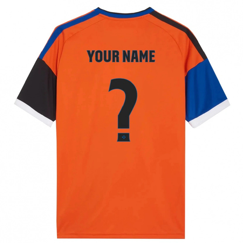 Danxen Mænd Dit Navn #0 Orange Blå Sort Hvid Udebane Spillertrøjer 2026/27 Trøje T-Shirt