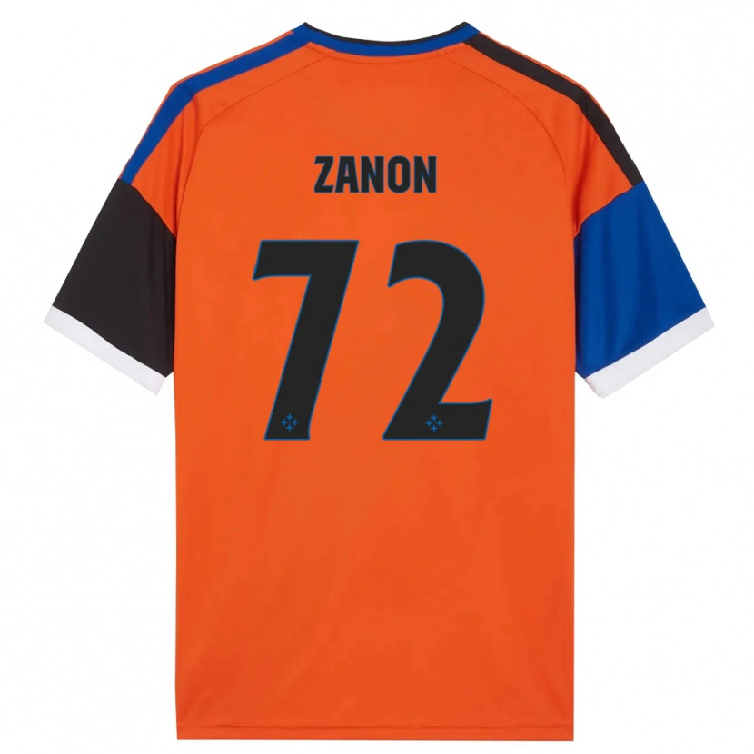 Danxen Mænd Simone Zanon #72 Orange Blå Sort Hvid Udebane Spillertrøjer 2026/27 Trøje T-Shirt
