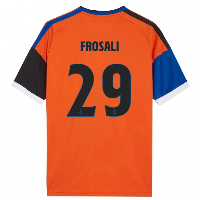 Danxen Mænd Jacopo Frosali #29 Orange Blå Sort Hvid Udebane Spillertrøjer 2026/27 Trøje T-Shirt