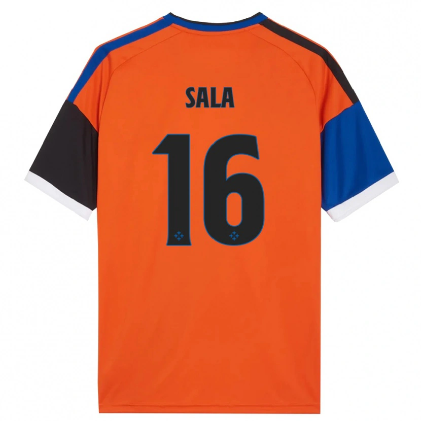 Danxen Mænd Mattia Sala #16 Orange Blå Sort Hvid Udebane Spillertrøjer 2026/27 Trøje T-Shirt