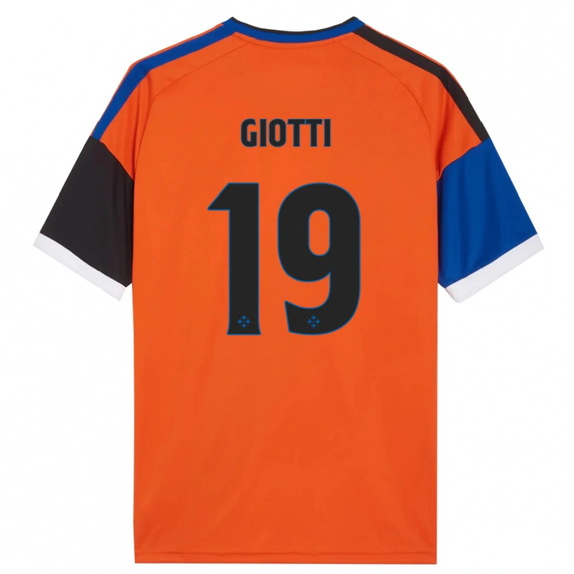Danxen Mænd Emanuele Giotti #19 Orange Blå Sort Hvid Udebane Spillertrøjer 2026/27 Trøje T-Shirt