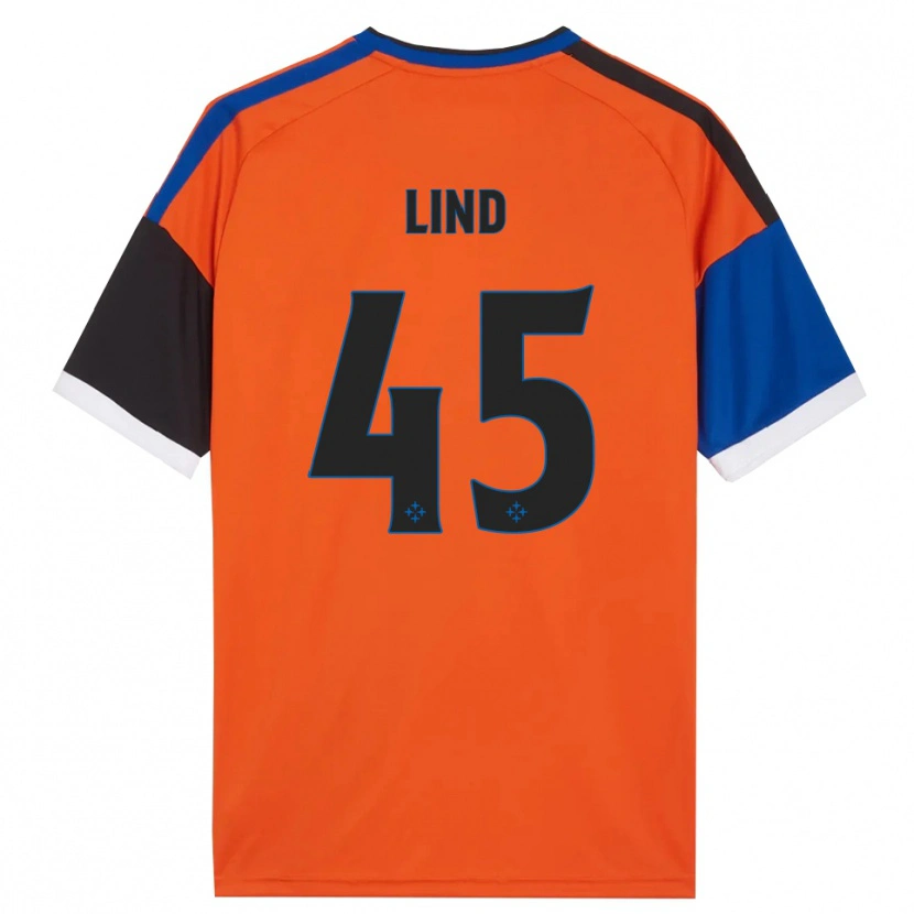 Danxen Mænd Alexander Lind #45 Orange Blå Sort Hvid Udebane Spillertrøjer 2026/27 Trøje T-Shirt