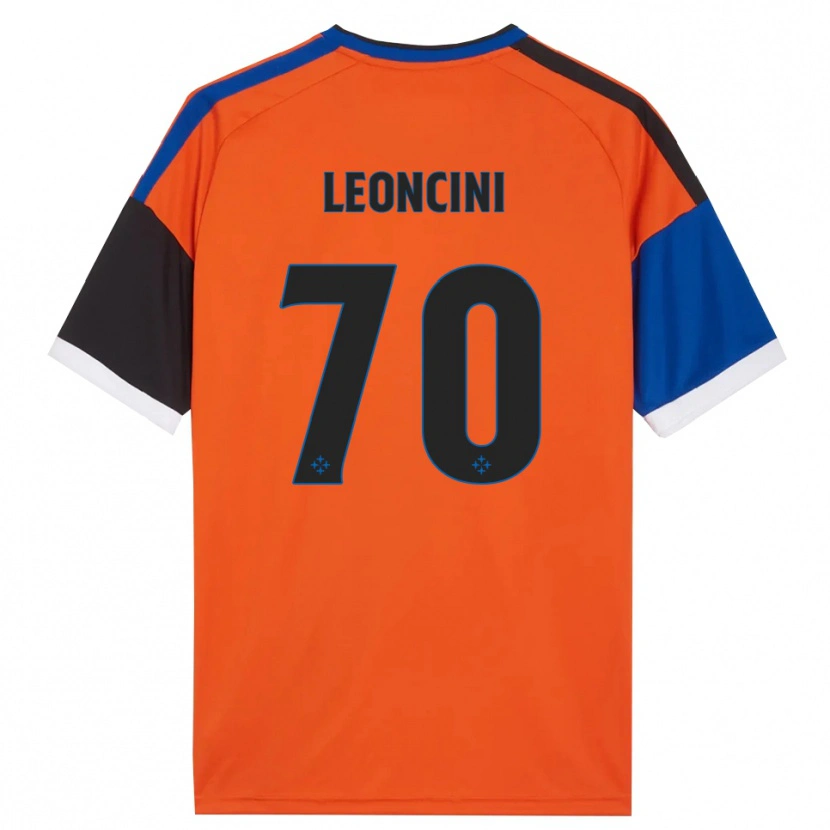 Danxen Mænd Mattia Leoncini #70 Orange Blå Sort Hvid Udebane Spillertrøjer 2026/27 Trøje T-Shirt