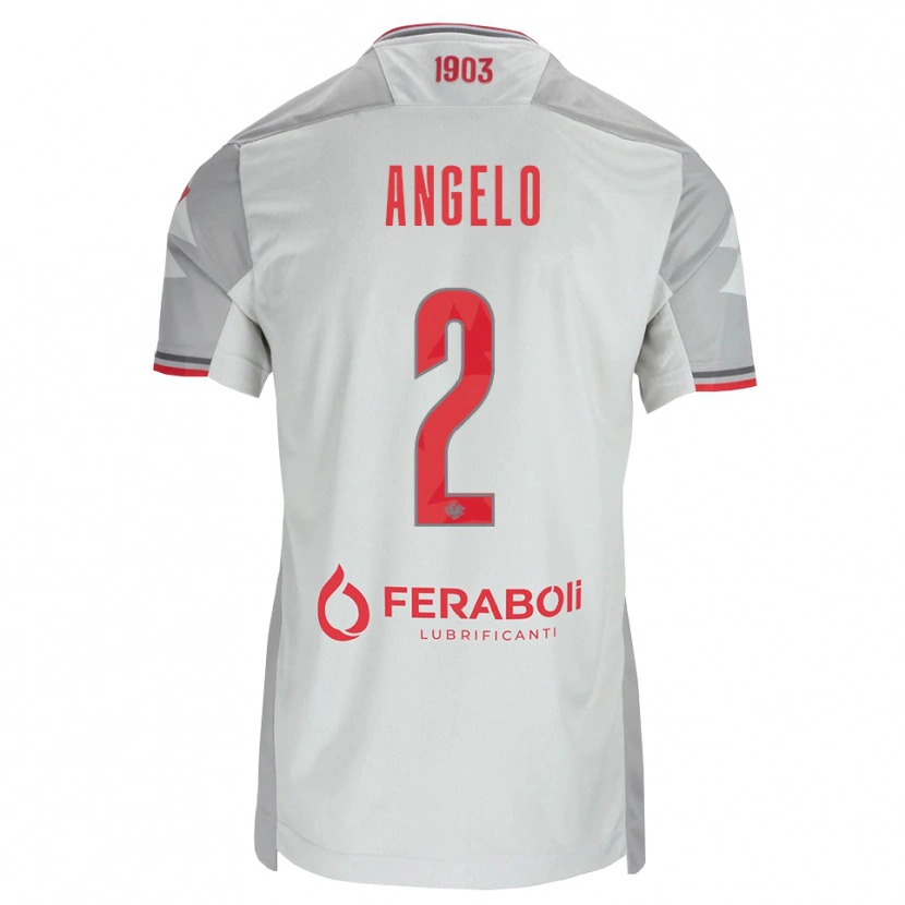 Danxen Mænd Angelo Antonio Di Palma #2 Grå Hvid Rød Udebane Spillertrøjer 2026/27 Trøje T-Shirt