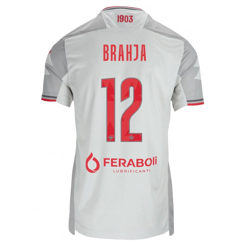 Danxen Mænd Thomas Brahja #12 Grå Hvid Rød Udebane Spillertrøjer 2026/27 Trøje T-Shirt