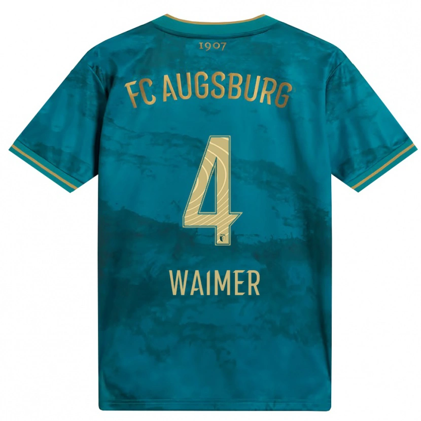 Danxen Mænd Johannes Waimer #4 Grøn Brun Udebane Spillertrøjer 2026/27 Trøje T-Shirt