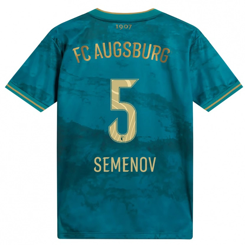 Danxen Mænd Konstantyn Semenov #5 Grøn Brun Udebane Spillertrøjer 2026/27 Trøje T-Shirt