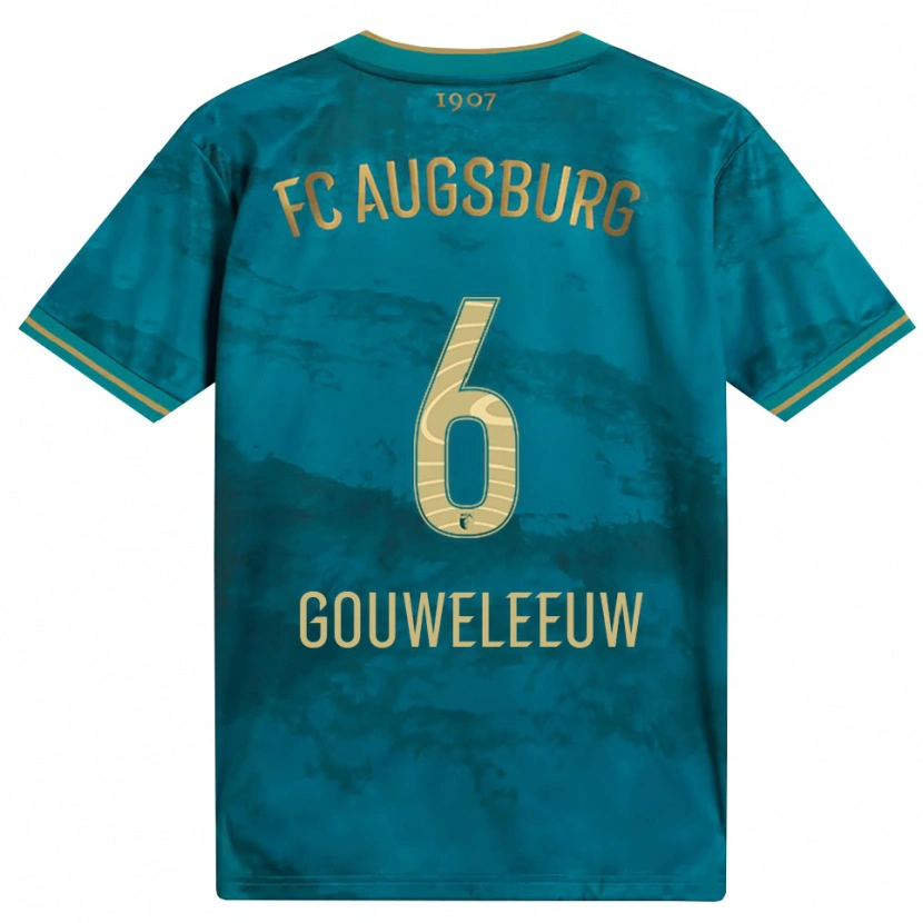 Danxen Mænd Jeffrey Gouweleeuw #6 Grøn Brun Udebane Spillertrøjer 2026/27 Trøje T-Shirt