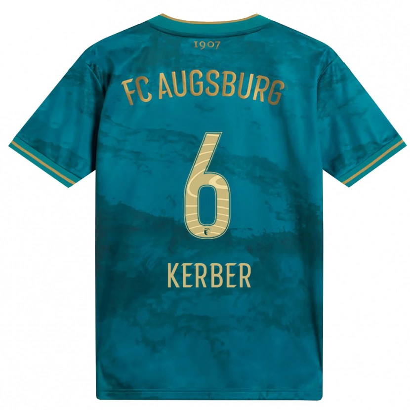 Danxen Mænd Luca Kerber #6 Grøn Brun Udebane Spillertrøjer 2026/27 Trøje T-Shirt