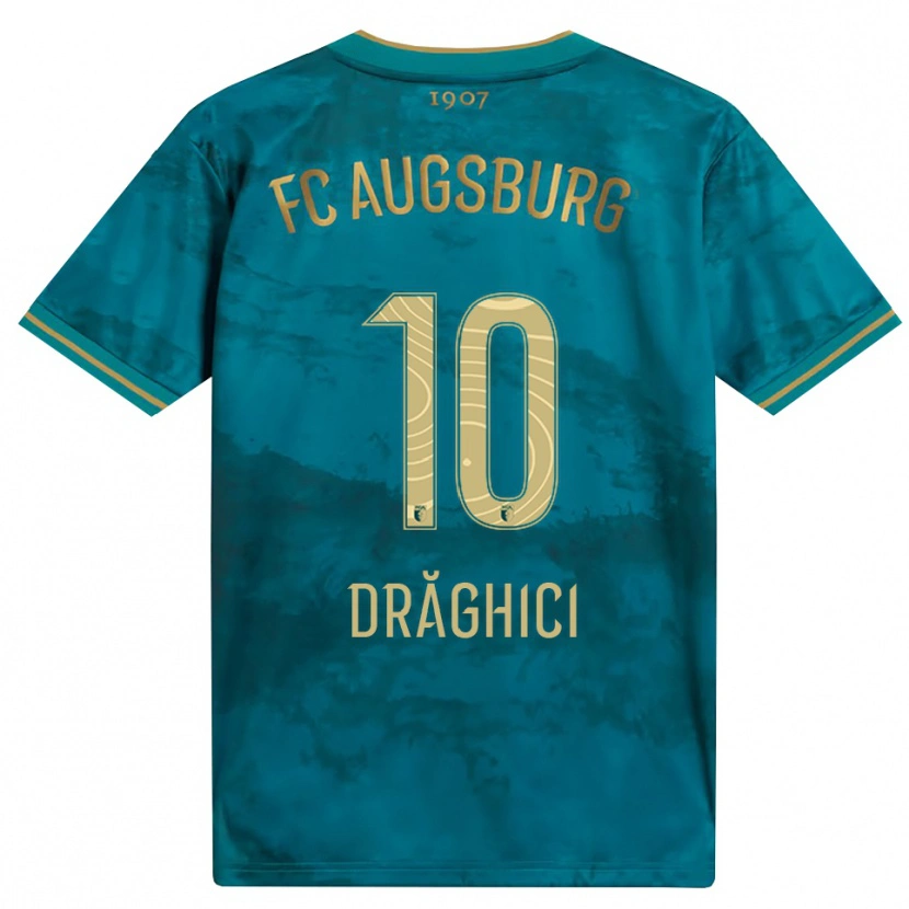 Danxen Mænd Robert Drăghici #10 Grøn Brun Udebane Spillertrøjer 2026/27 Trøje T-Shirt