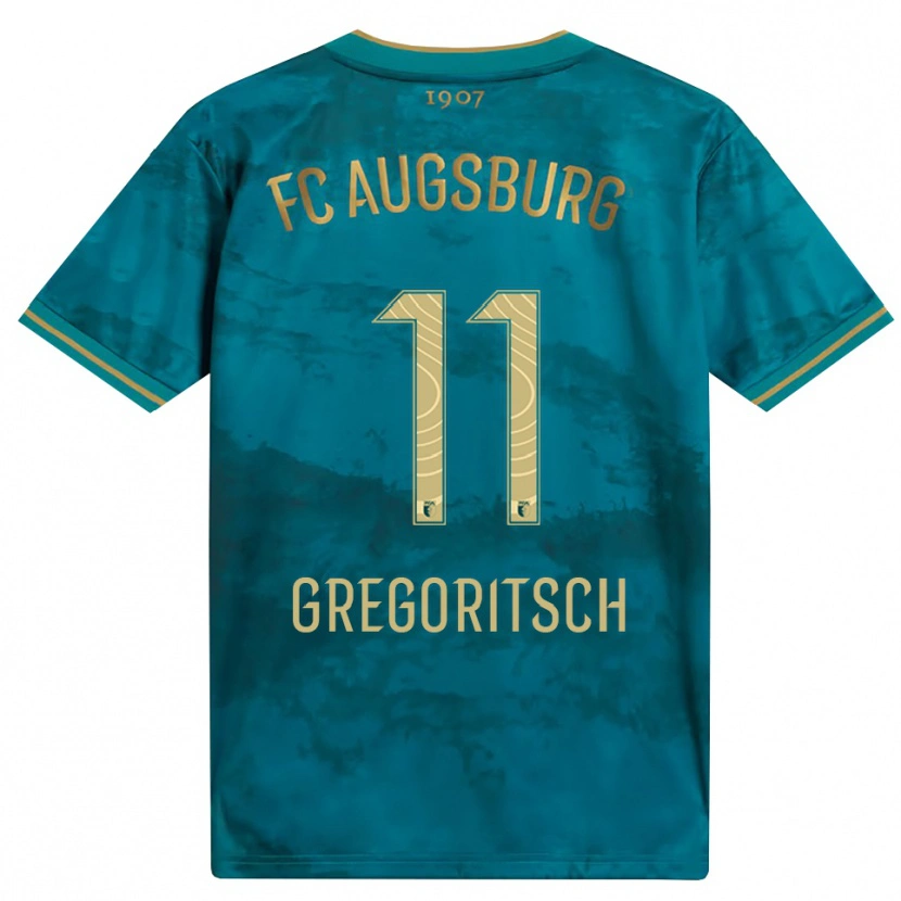 Danxen Mænd Michael Gregoritsch #11 Grøn Brun Udebane Spillertrøjer 2026/27 Trøje T-Shirt