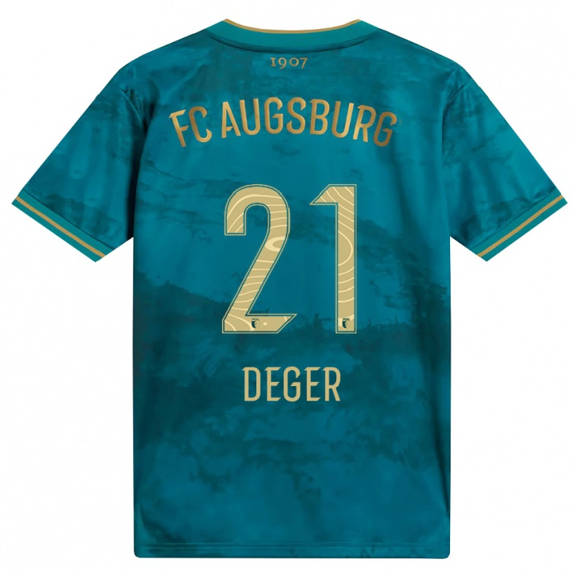 Danxen Mænd David Deger #21 Grøn Brun Udebane Spillertrøjer 2026/27 Trøje T-Shirt