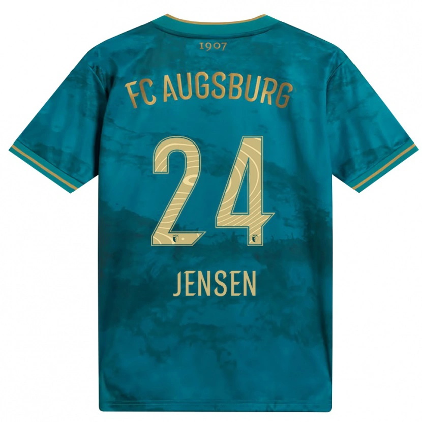 Danxen Mænd Fredrik Jensen #24 Grøn Brun Udebane Spillertrøjer 2026/27 Trøje T-Shirt