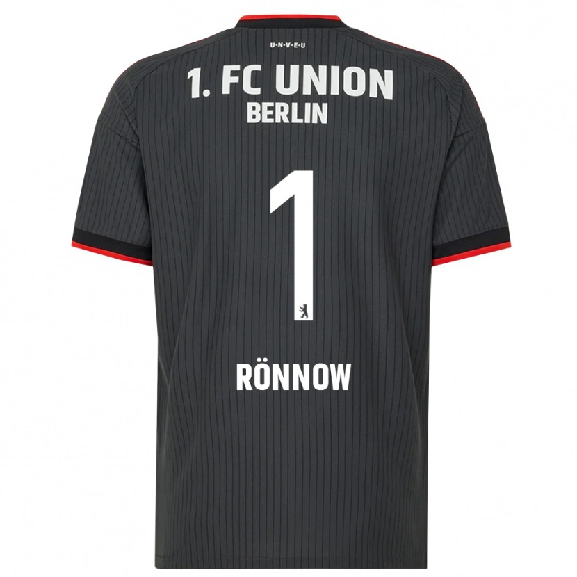 Danxen Mænd Frederik Rönnow #1 Sort Hvid Rød Udebane Spillertrøjer 2026/27 Trøje T-Shirt