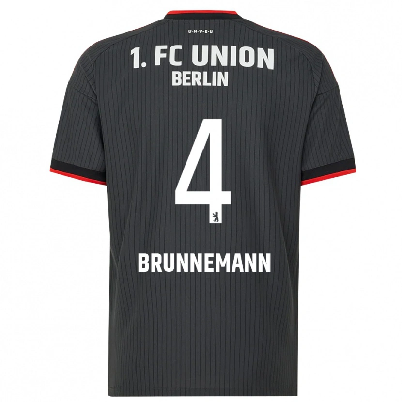 Danxen Mænd Laurenz Brunnemann #4 Sort Hvid Rød Udebane Spillertrøjer 2026/27 Trøje T-Shirt