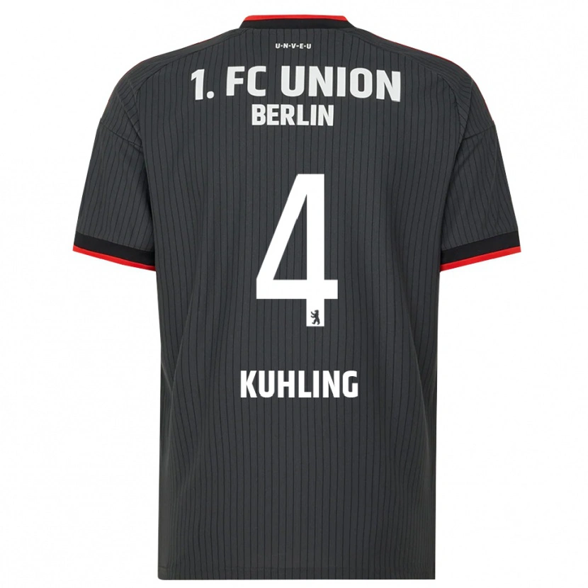 Danxen Mænd Ole Kühling #4 Sort Hvid Rød Udebane Spillertrøjer 2026/27 Trøje T-Shirt