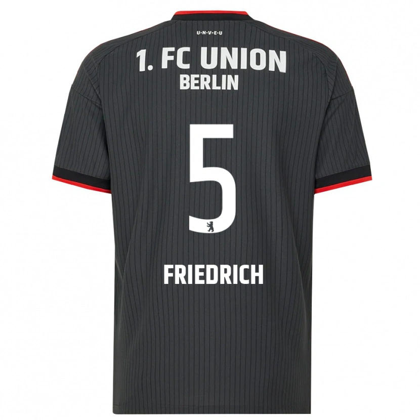 Danxen Mænd Marvin Friedrich #5 Sort Hvid Rød Udebane Spillertrøjer 2026/27 Trøje T-Shirt