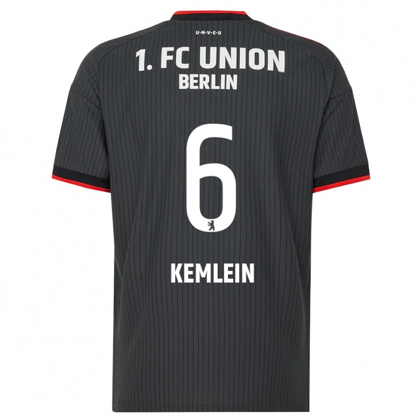 Danxen Mænd Aljoscha Kemlein #6 Sort Hvid Rød Udebane Spillertrøjer 2026/27 Trøje T-Shirt
