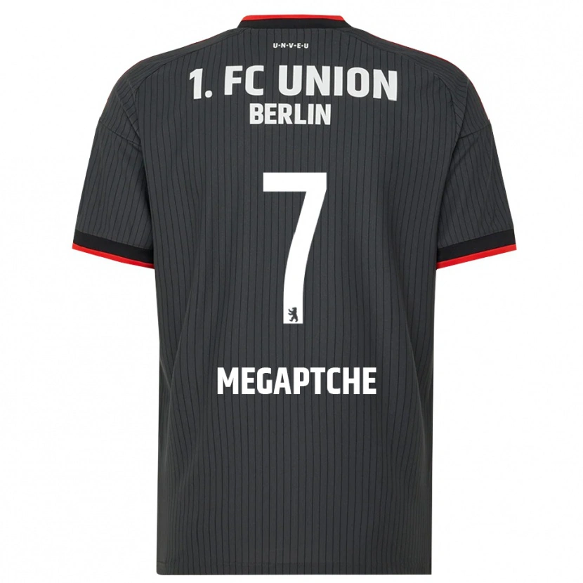 Danxen Mænd Yann Megaptche #7 Sort Hvid Rød Udebane Spillertrøjer 2026/27 Trøje T-Shirt