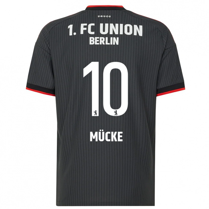 Danxen Mænd Jonathan Mücke #10 Sort Hvid Rød Udebane Spillertrøjer 2026/27 Trøje T-Shirt