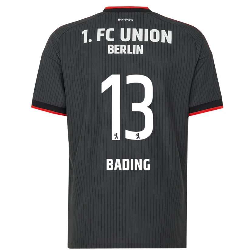 Danxen Mænd Johannes Bading #13 Sort Hvid Rød Udebane Spillertrøjer 2026/27 Trøje T-Shirt