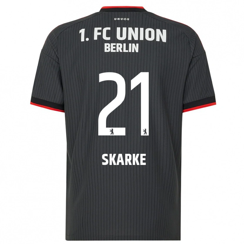 Danxen Mænd Tim Skarke #21 Sort Hvid Rød Udebane Spillertrøjer 2026/27 Trøje T-Shirt
