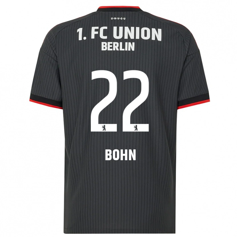 Danxen Mænd Oskar Bohn #22 Sort Hvid Rød Udebane Spillertrøjer 2026/27 Trøje T-Shirt