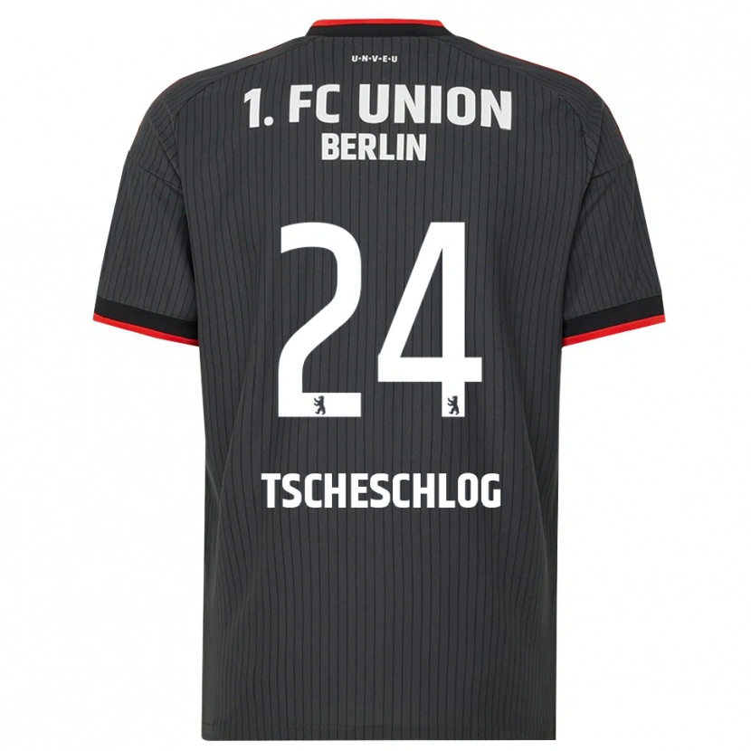 Danxen Mænd Jonas Tscheschlog #24 Sort Hvid Rød Udebane Spillertrøjer 2026/27 Trøje T-Shirt